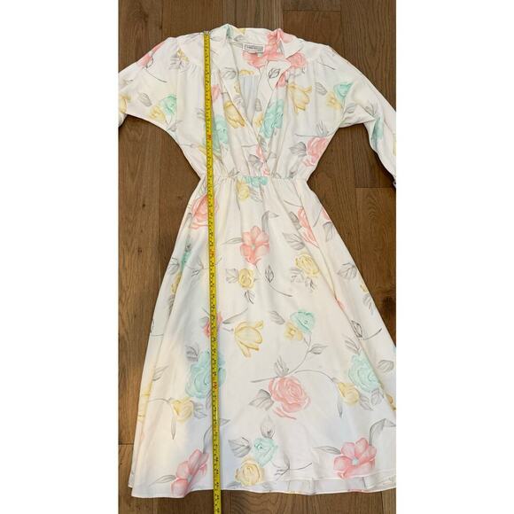 Vintage 80s Charlee‎ Allison Floral Dress 9-10 - Picture 8 of 8